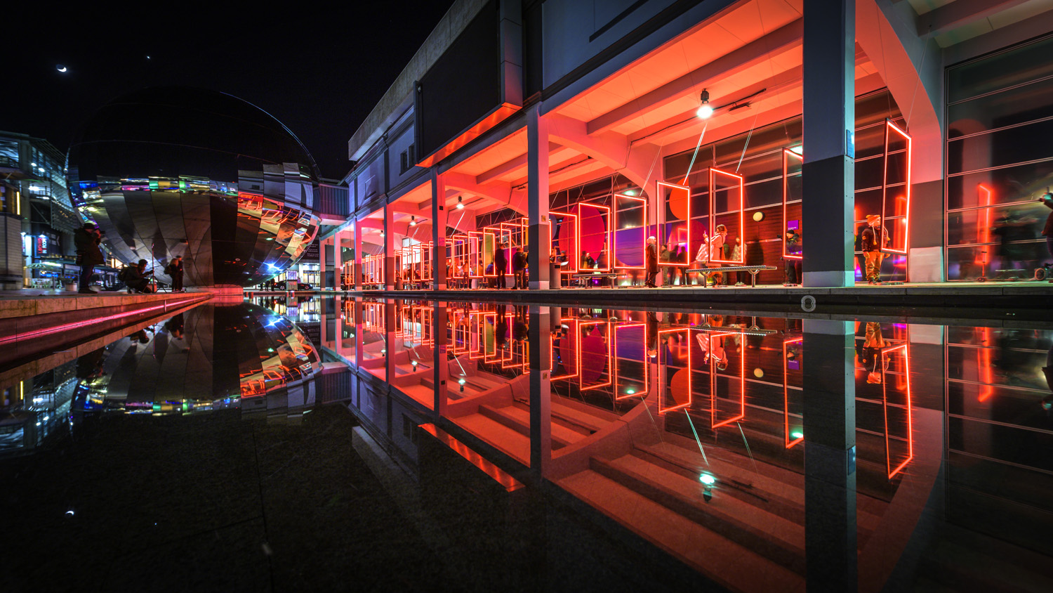 Installation lumière Frame Perspective d'Olivier Ratsi au Bristol Light Festival.